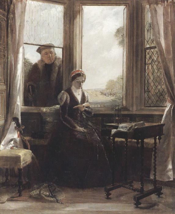 John callcott horsley,R.A. Lady Jane Grey and Roger Ascham (mk37) oil painting image